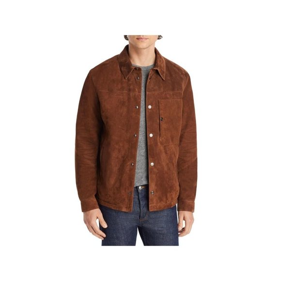 Z Zegna Other - Z Zegna Men's Brown Button Down Suede Brown Shirt Jacket Extra Extra Large XXL